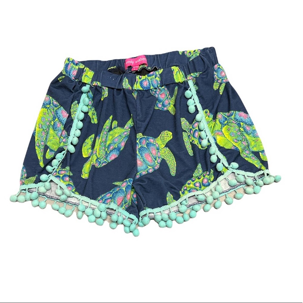 Simply Southern Youth Pom‎ Shorts Turtles